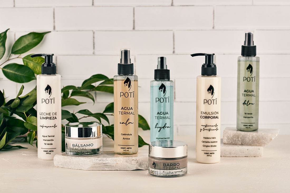 El complejo cuenta con su propia línea de cosmética, con 7 productos formulados a base del agua termal.